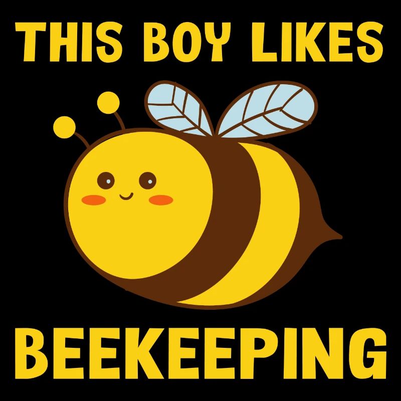 Garçon aime l'apiculture miel et abeille