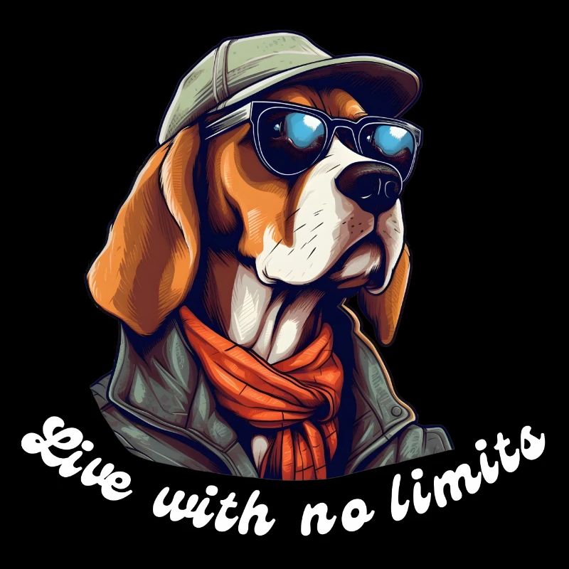 Live with no limits - Hipster beagle