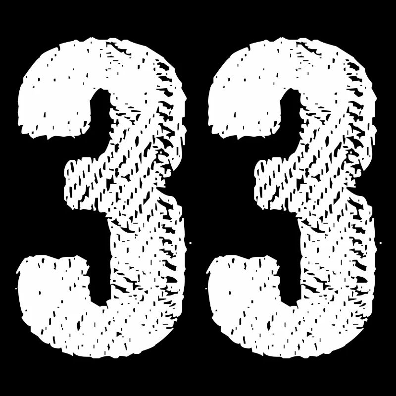 Maillot à 33 numéros