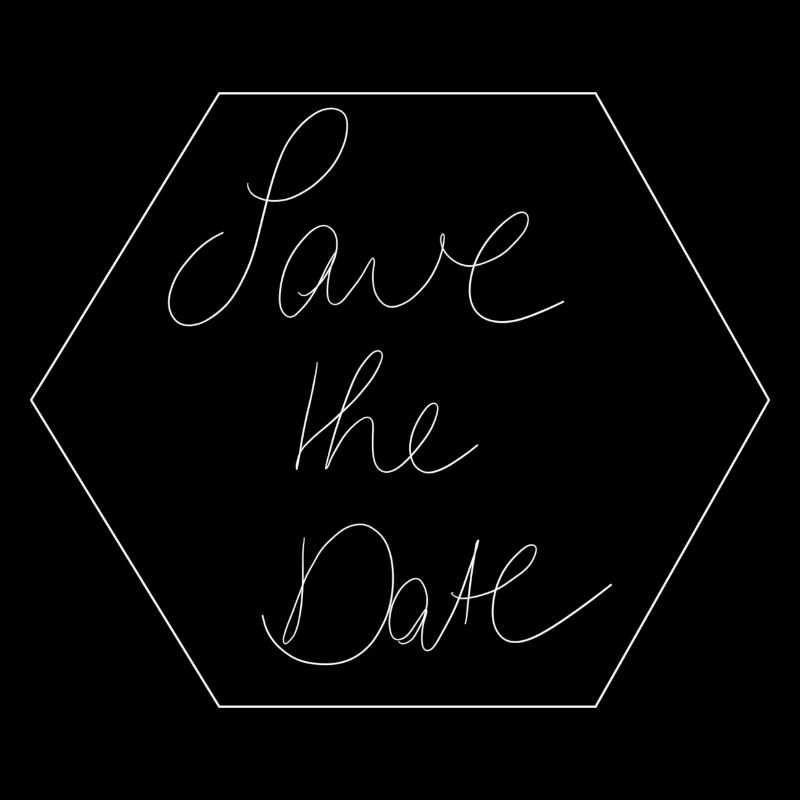Save The Date Calligraphie Minimalisme