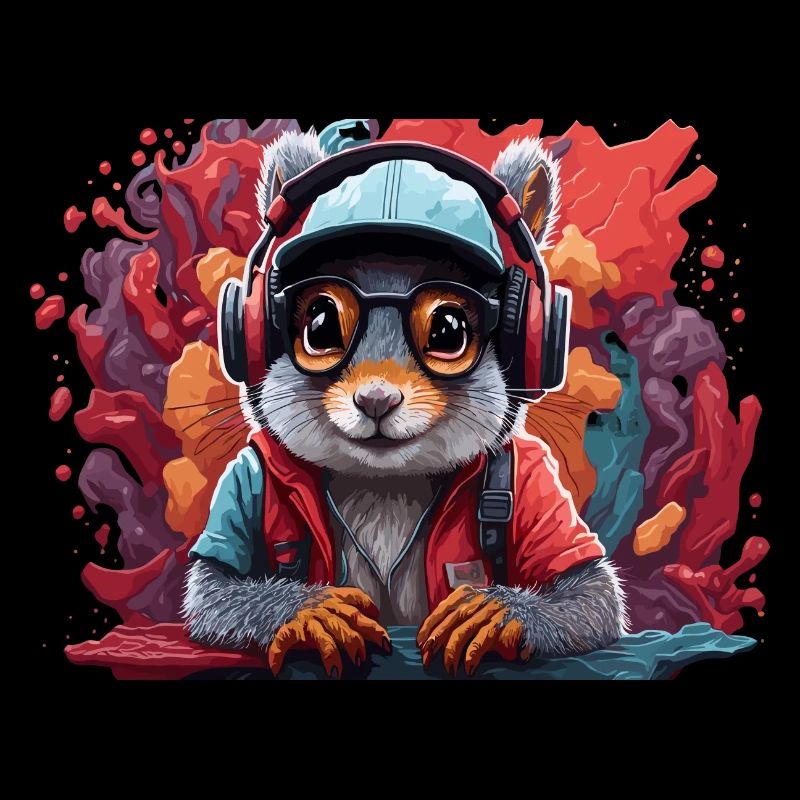 Squirrel Animal Art I Cool Cute