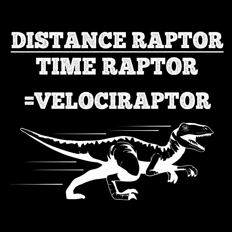 Distance Raptor Time Raptor Velociraptor Dino Math