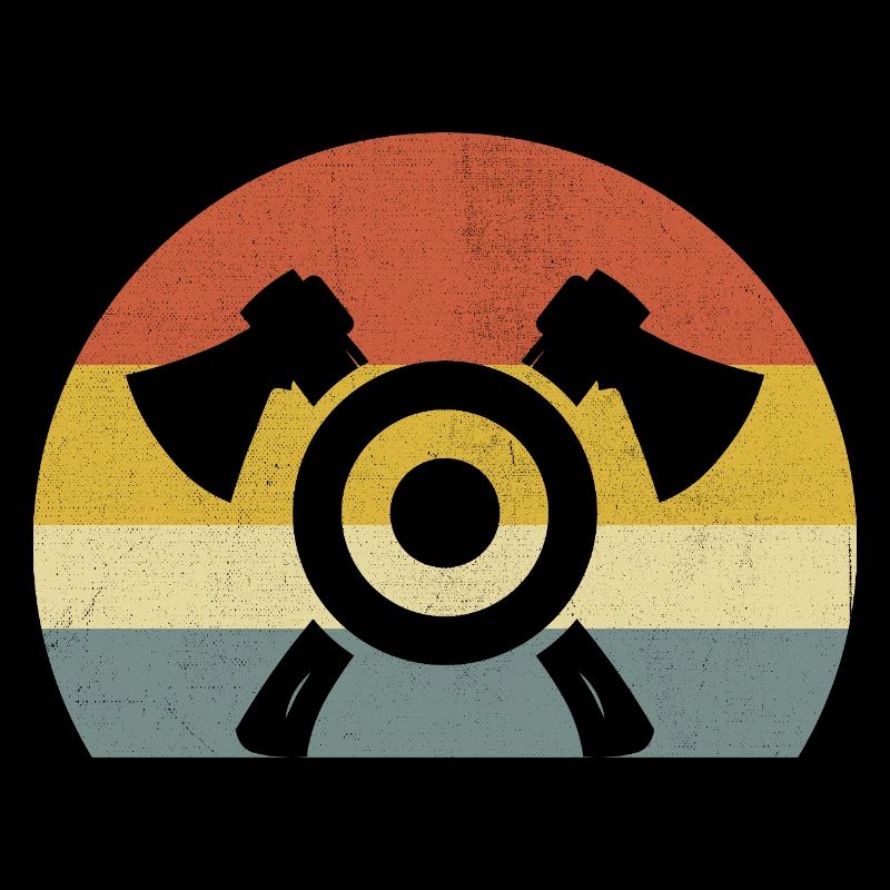 Rétro coucher de soleil hache lancer cible hachette lanceur