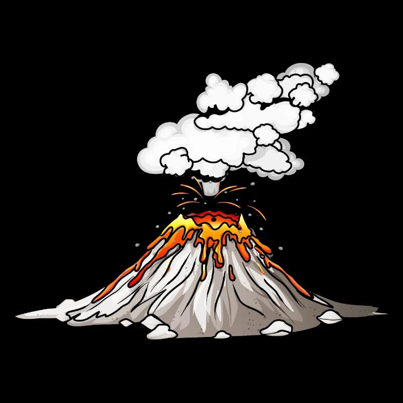 Vulkan Lava Eruption Motiv Geschenkidee