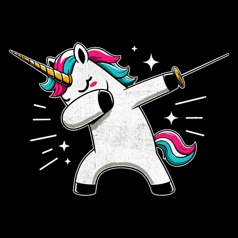 Doublage Licorne Escrimeur Épée Épée Épée Escrime Athlète
