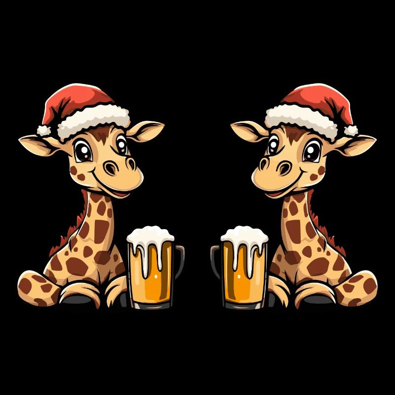 Équipe de la bière de Noël Giraffe