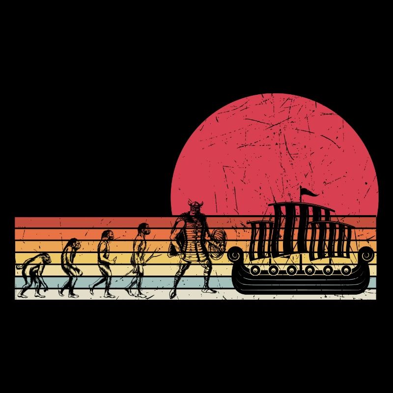 Evolution Lustiges Motiv Geschenk für Wikinger Lie