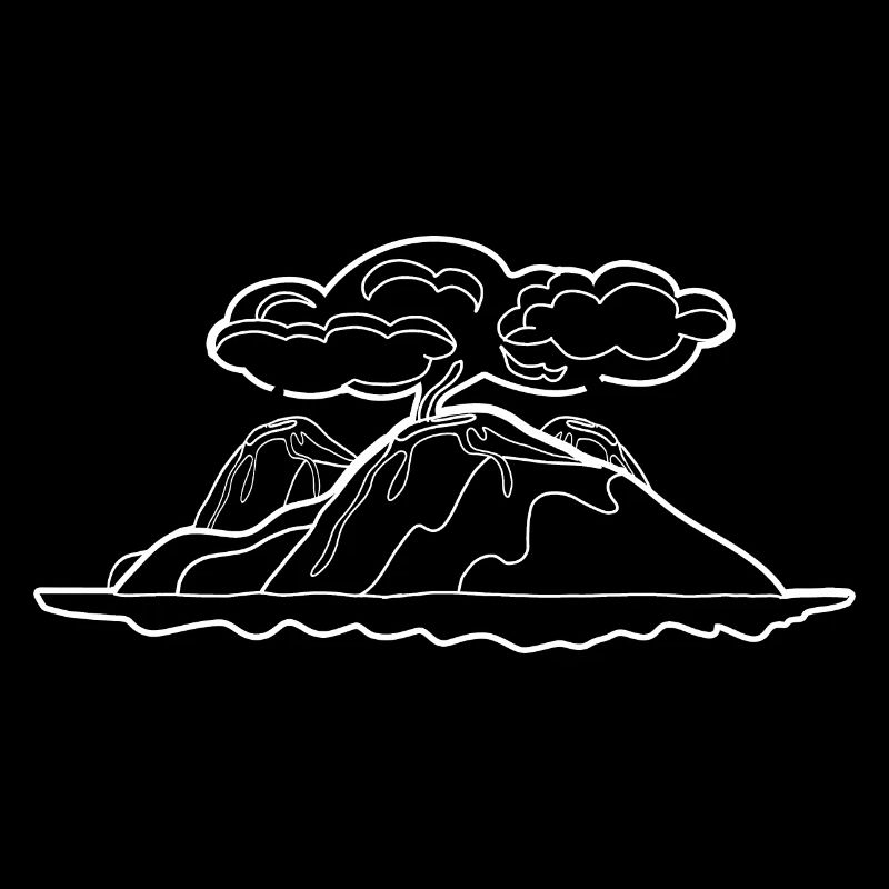 Vulkan Lava Eruption Motiv Geschenkidee