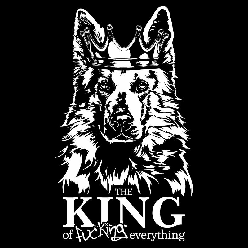 White Swiss Shepherd King Dog Saying