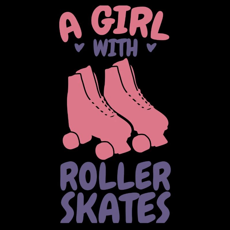 Ein Mädchen mit Rollschuhen