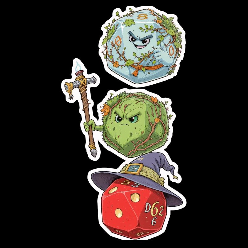 Mage Cube, Magicien et Druide – Dés Fantastiques