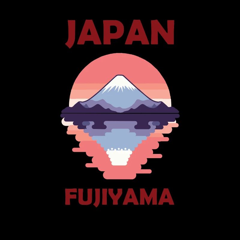 Mount Fuji Pixel Art Illustration