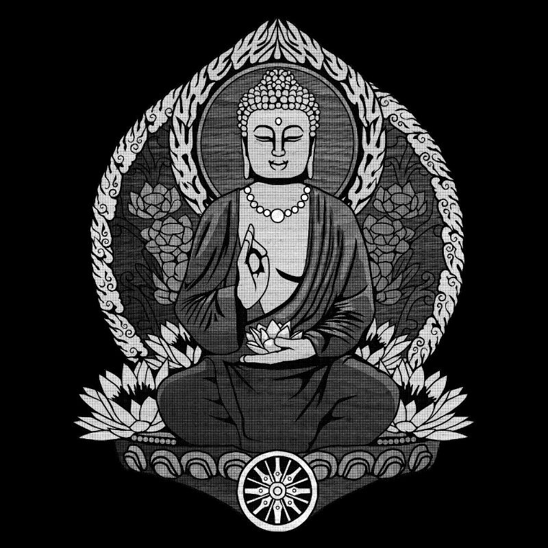 Buddha White halftone