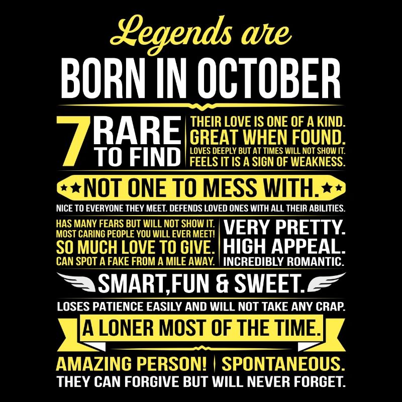 Legends Are Born In October