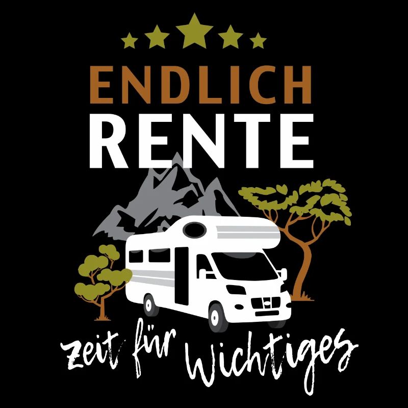 Endlich Rente Wohnmobil Camping Geschenk Shirt