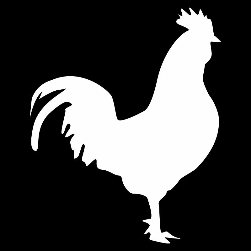 silhouette de coq