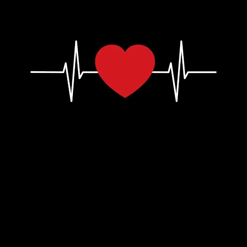 Herzschlag mit Herz als Geschenkidee.