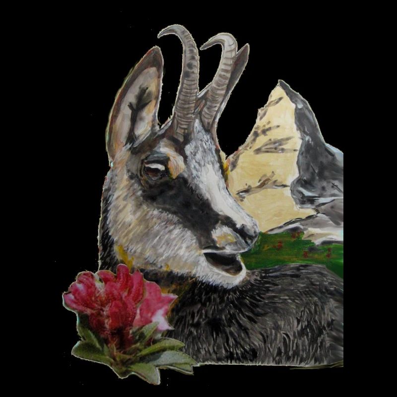 Silhouette Alps Gemse Almrausch Mountains