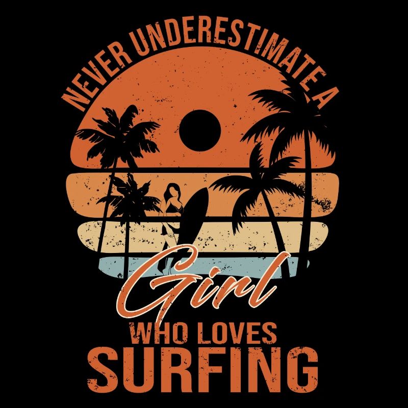 Surfeuse Retro palmier