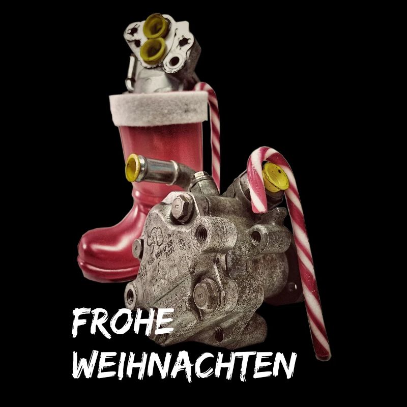 Frohe Weihnachten mit Text von der Servopumpe Auto