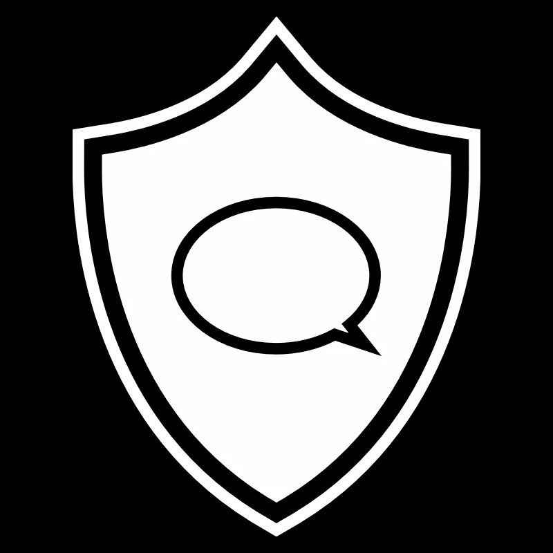 Speech bubble coat of arms communication