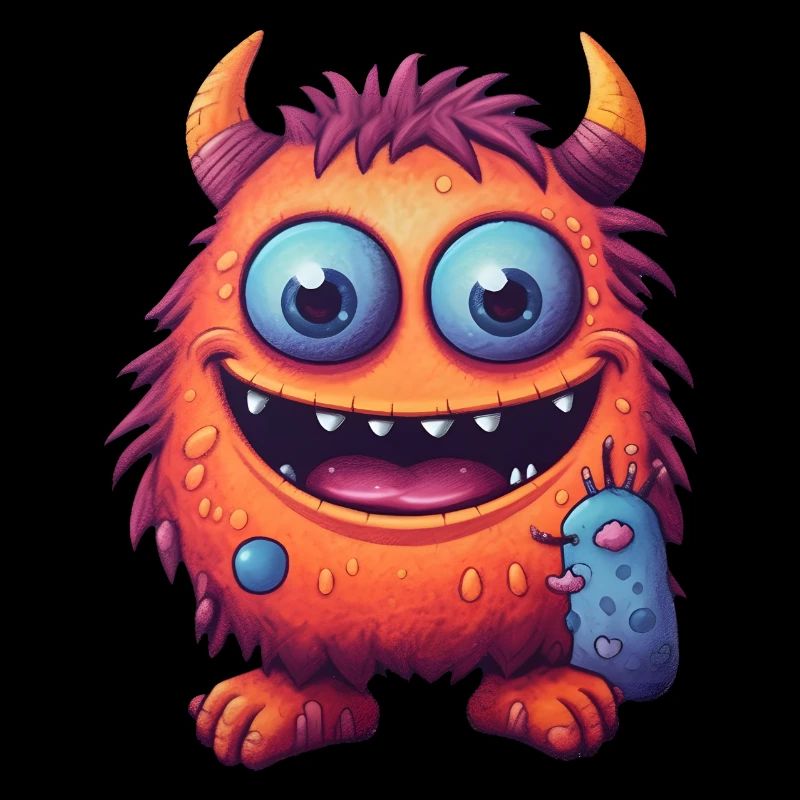 Kleines Monster "Trippel" im Comic-Stil