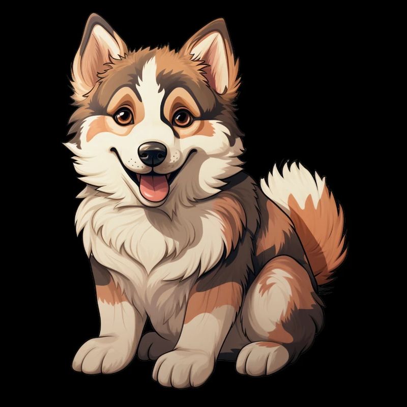 Petit chiot husky blond