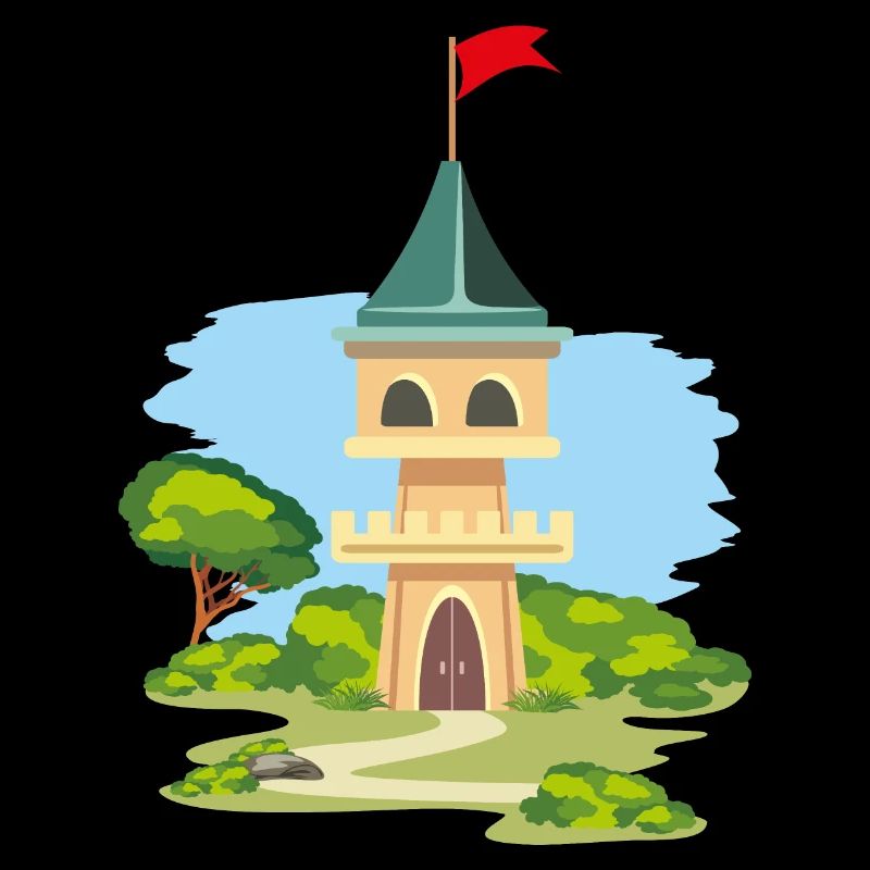 Cartoonish castle