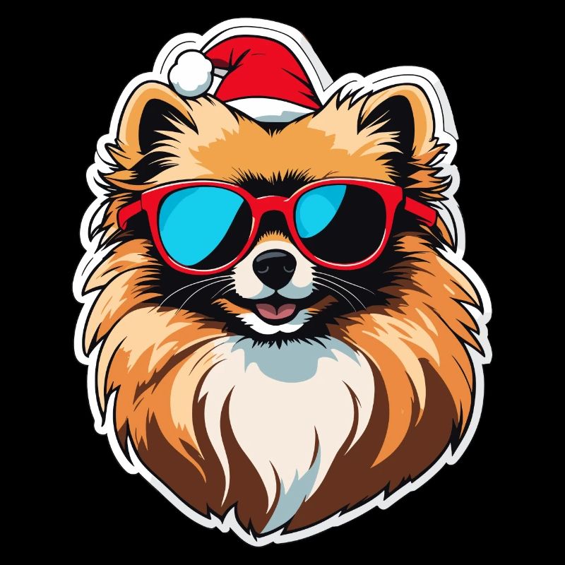 Pomeranian Christmas Drawing