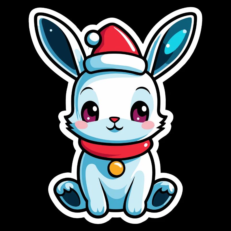 Illustration de Noël lapin