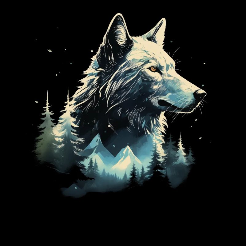 Wolf Berge Natur Geschenk