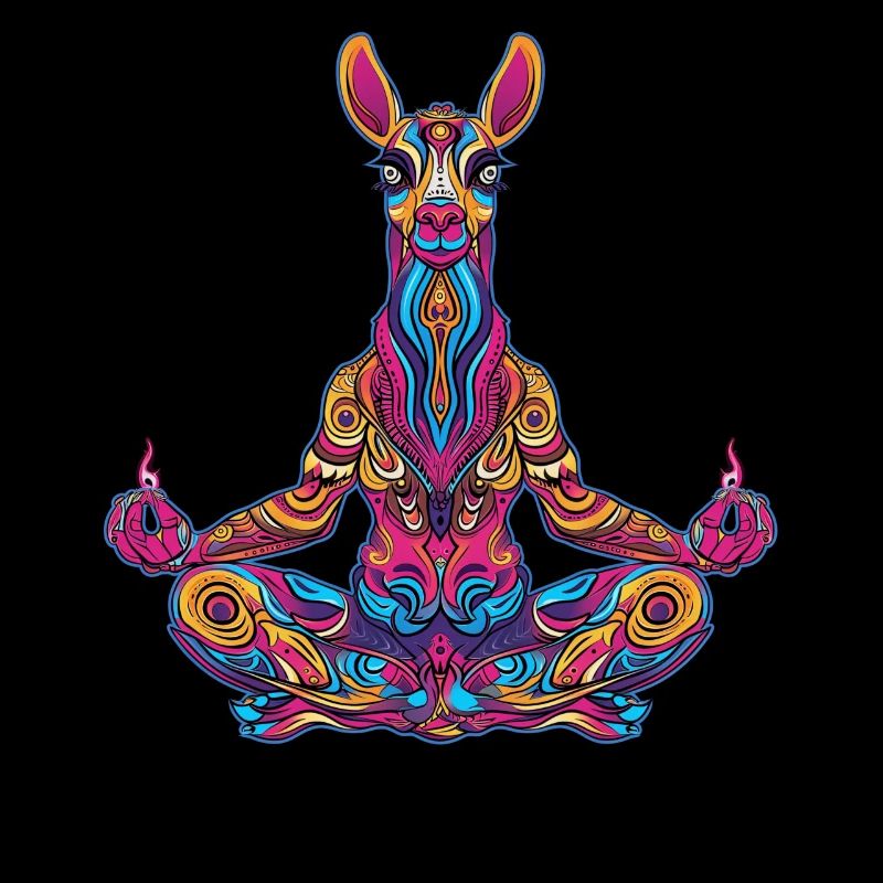 Llama Alpaca Trippy Psychedelic Gift