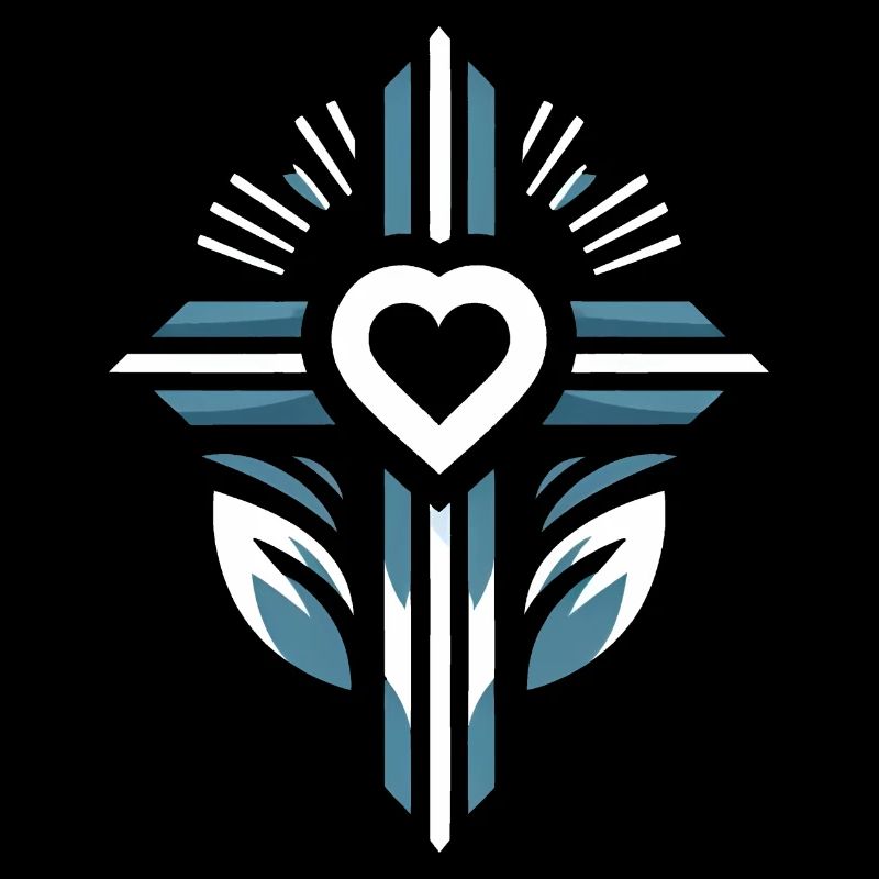 Croix avec coeur