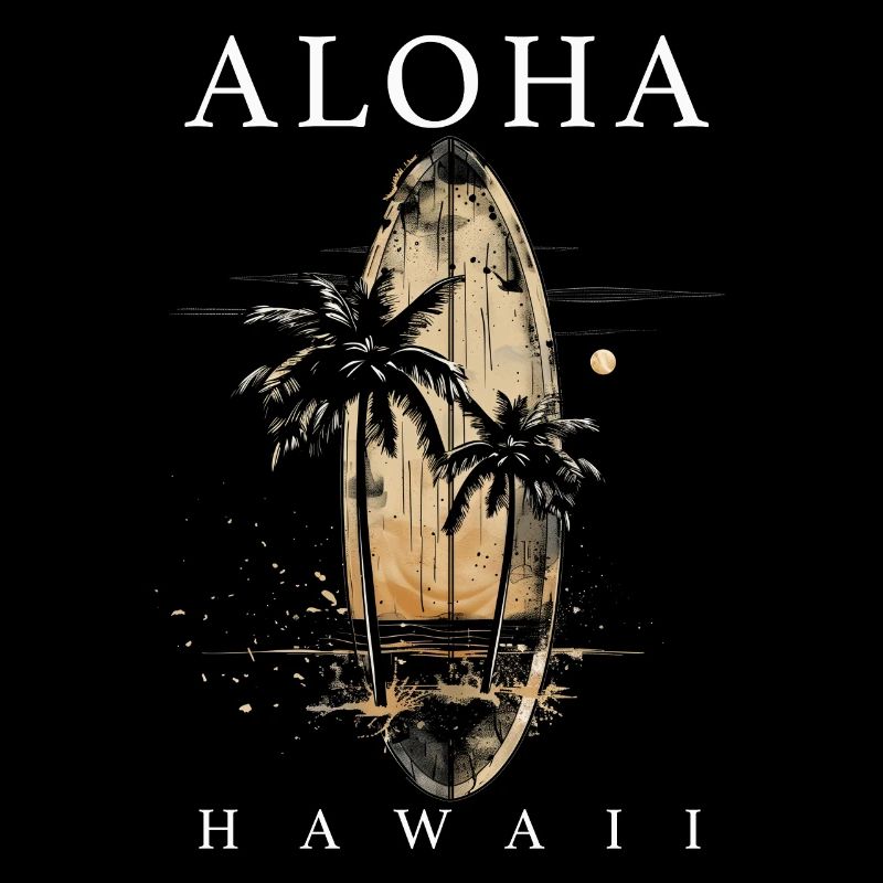 Hawaï Aloha Surf Vintage Surfer