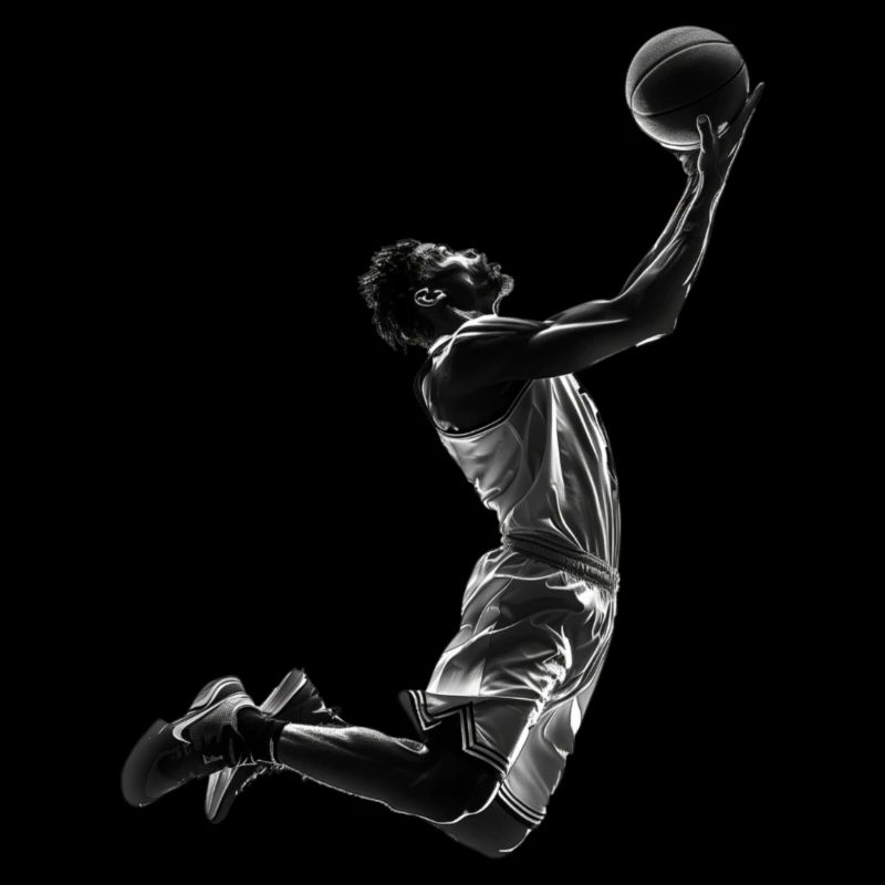 Silhouette d’un basketteur