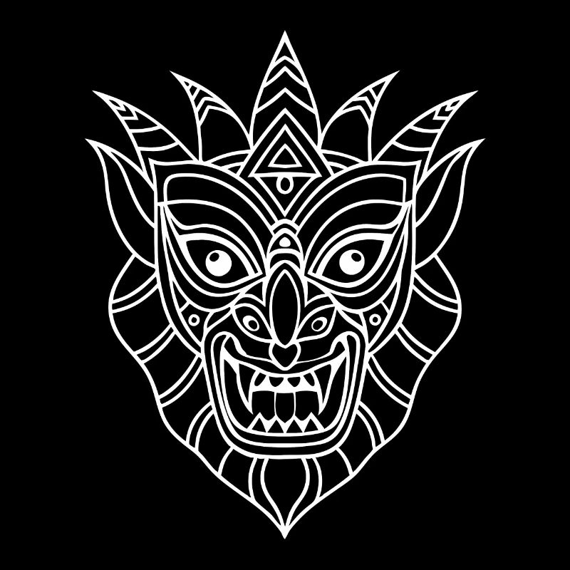 Un masque tribal complexe