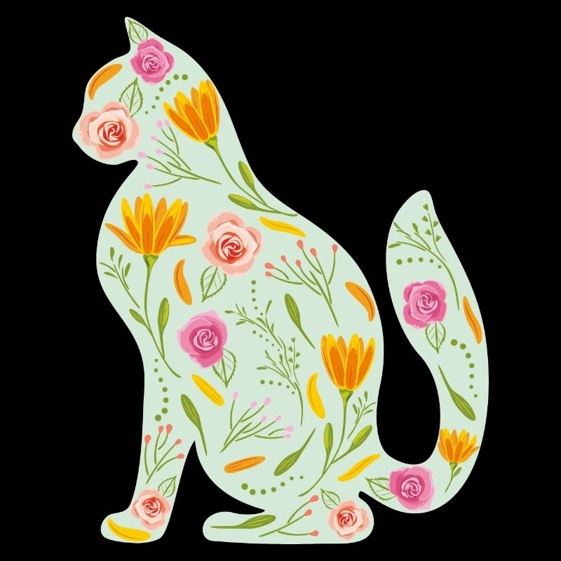 Florale Katze