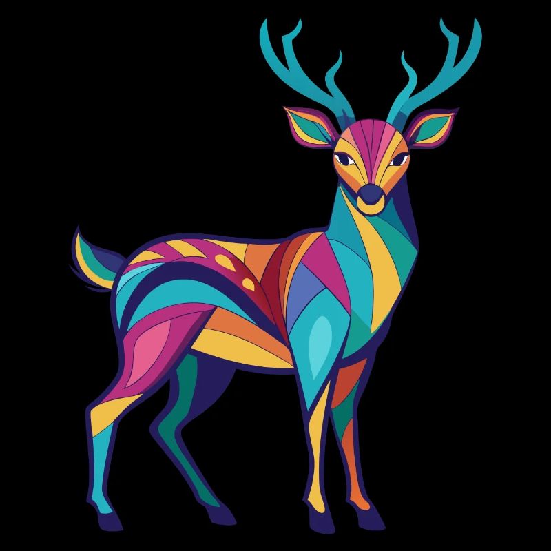 Cerf - Coloré et vif