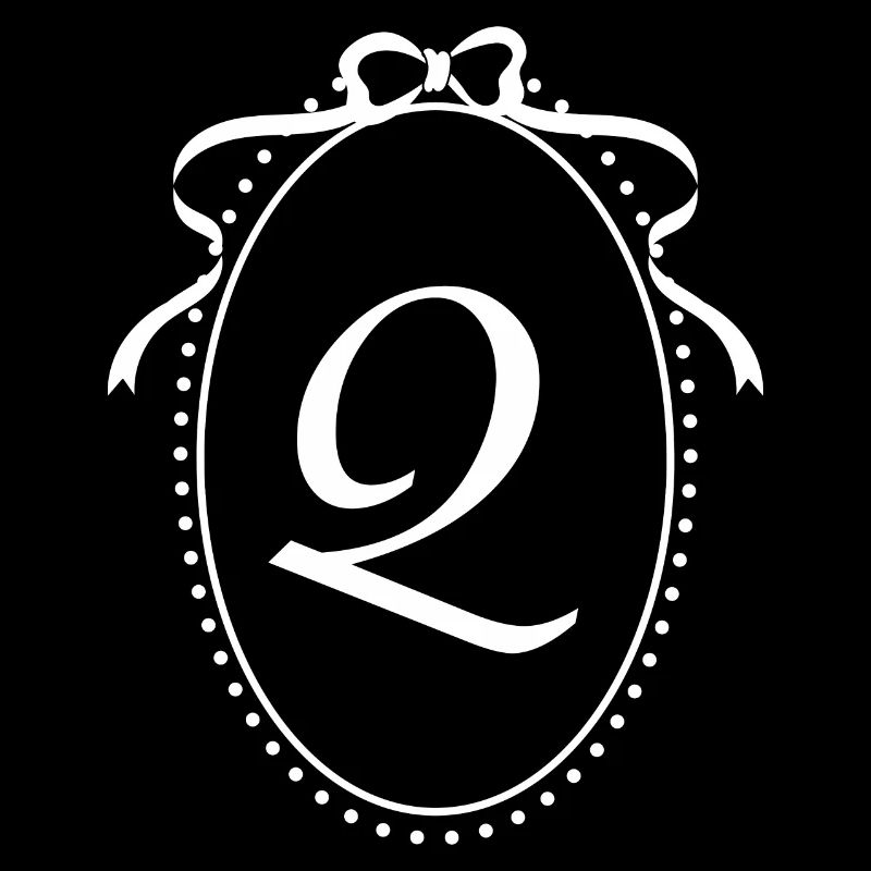 Buchstabe q Vintage Band - Geschenkidee