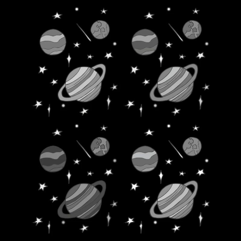 planetenmuster graustufen