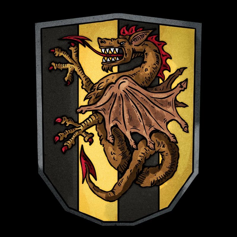 Wappen brauner Drachen