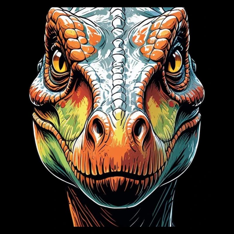 Prehistoric Force – Dino Face Vector