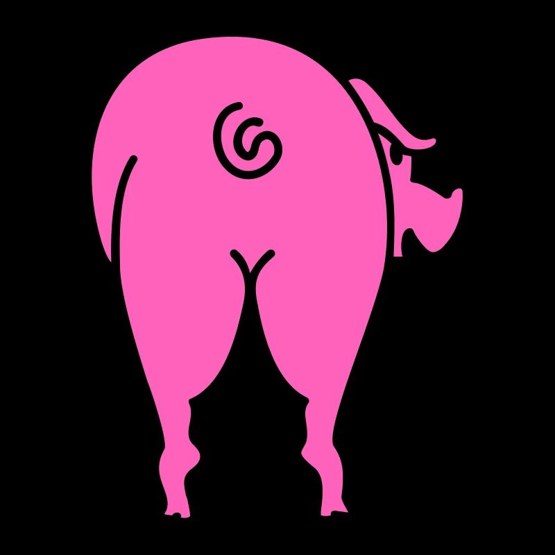 Pigs backside / Schwein von hinten (2c)