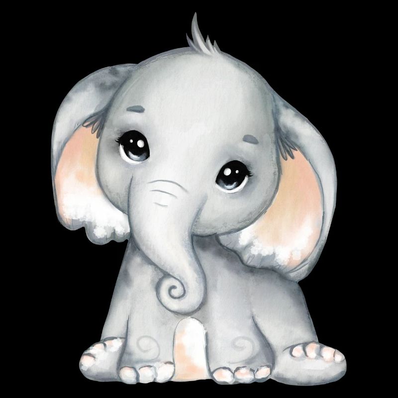 Bébé Éléphant Drôle de doux T-shirt idée cadeau