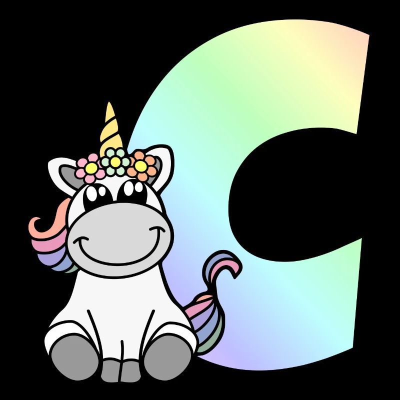 Einhorn Buchstabe C