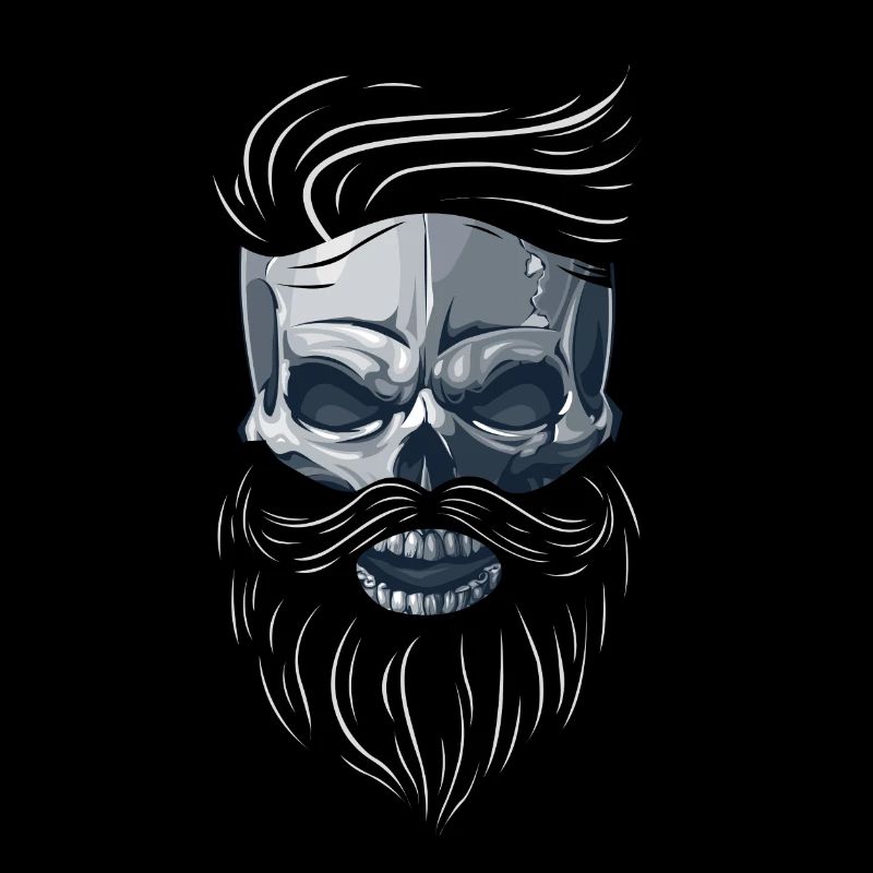 Beardy Beard Bart Man Skull Geschenkidee