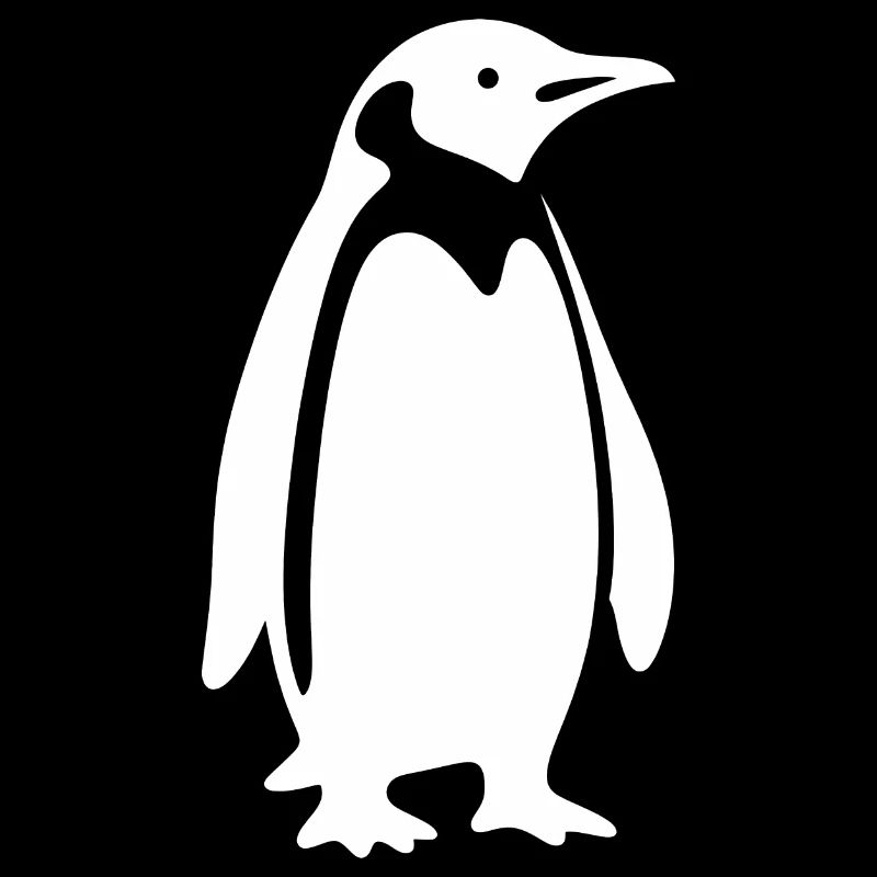 Design minimaliste de silhouette de pingouin cool