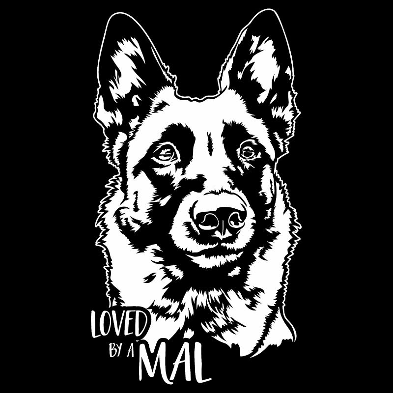 Loved by a Mal Malinois Dog Saying Dogs Wilsigns