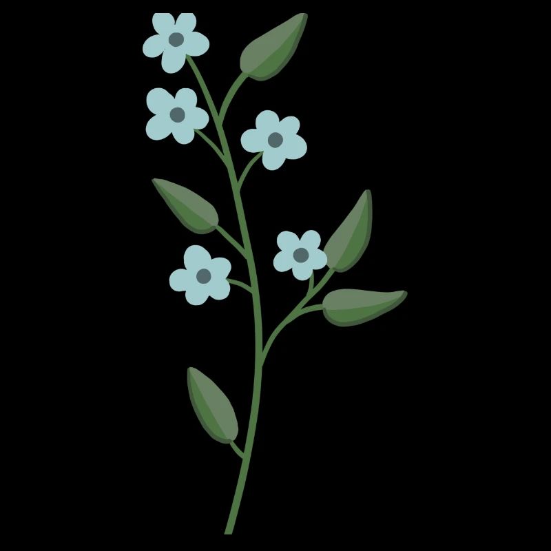 Blume hellblau