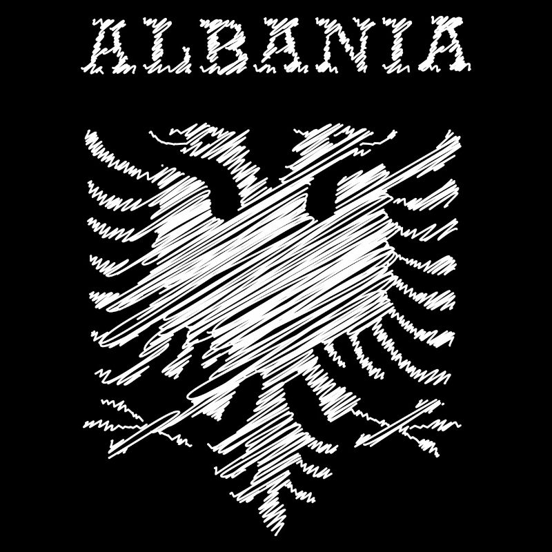 Albania, scribble white